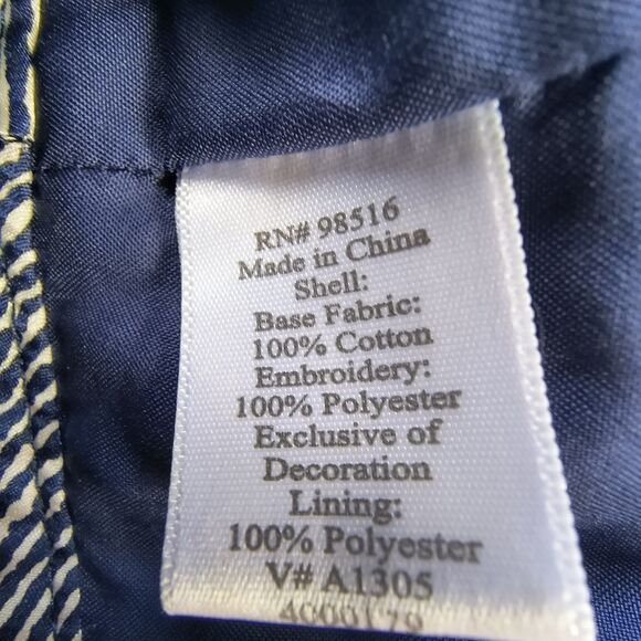 Coldwater Creek Skirt Womens Plus 1X Blue Geometric Embroidery Midi Cottage Boho - Picture 14 of 15